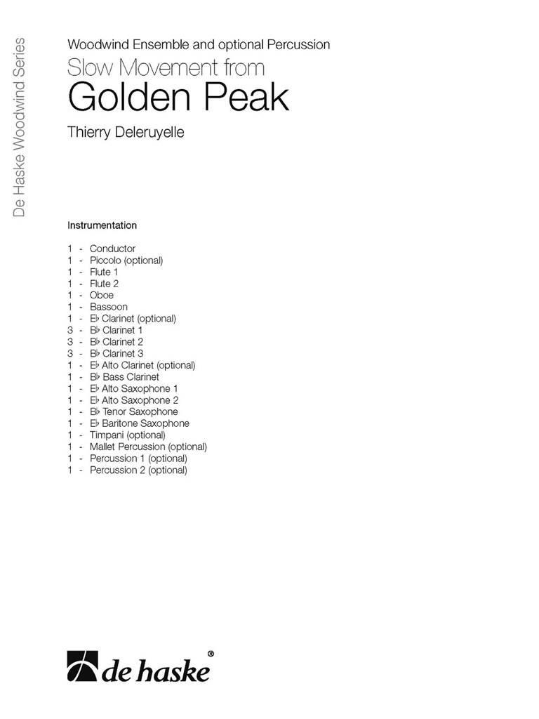 Thierry Deleruyelle: Slow Movement from Golden Peak: Holzbläserensemble