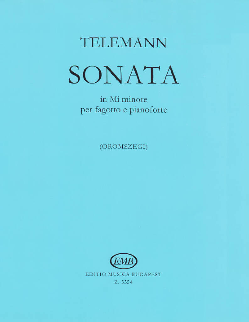 Georg Philipp Telemann: Sonate e-Moll: Fagott mit Begleitung