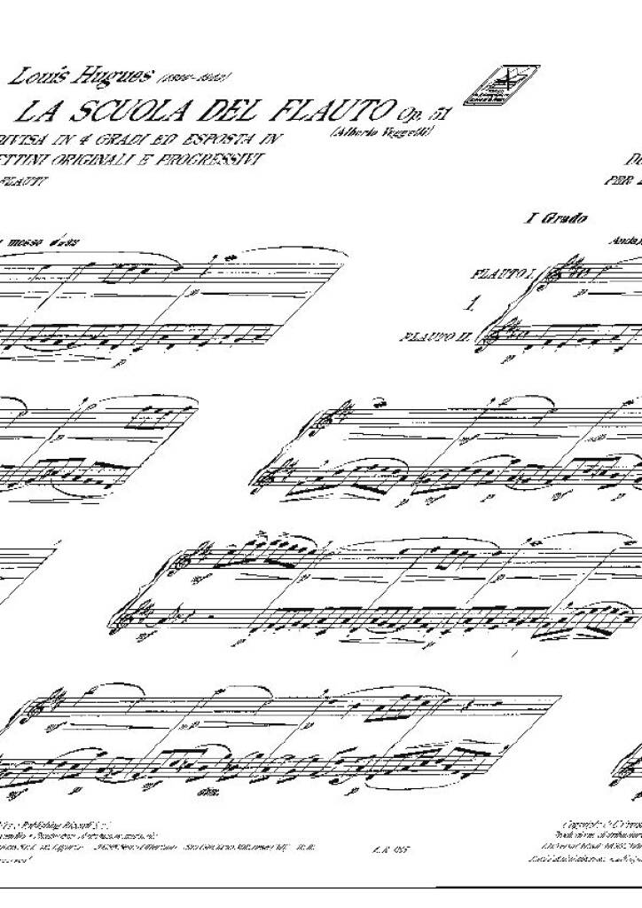 Luigi Hugues: La Scuola Del Flauto Op. 51 - I Grado: Flöte Duett