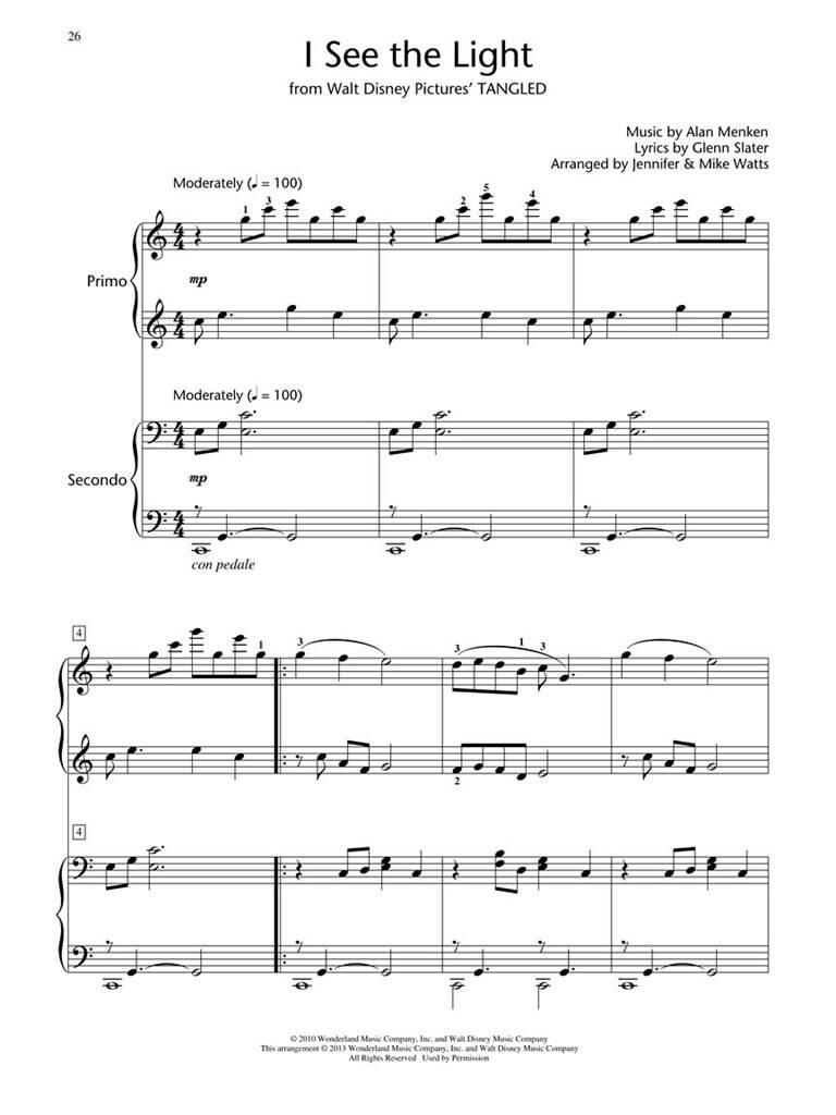 Disney Piano Duets: (Arr. Jennifer Watts): Klavier Duett