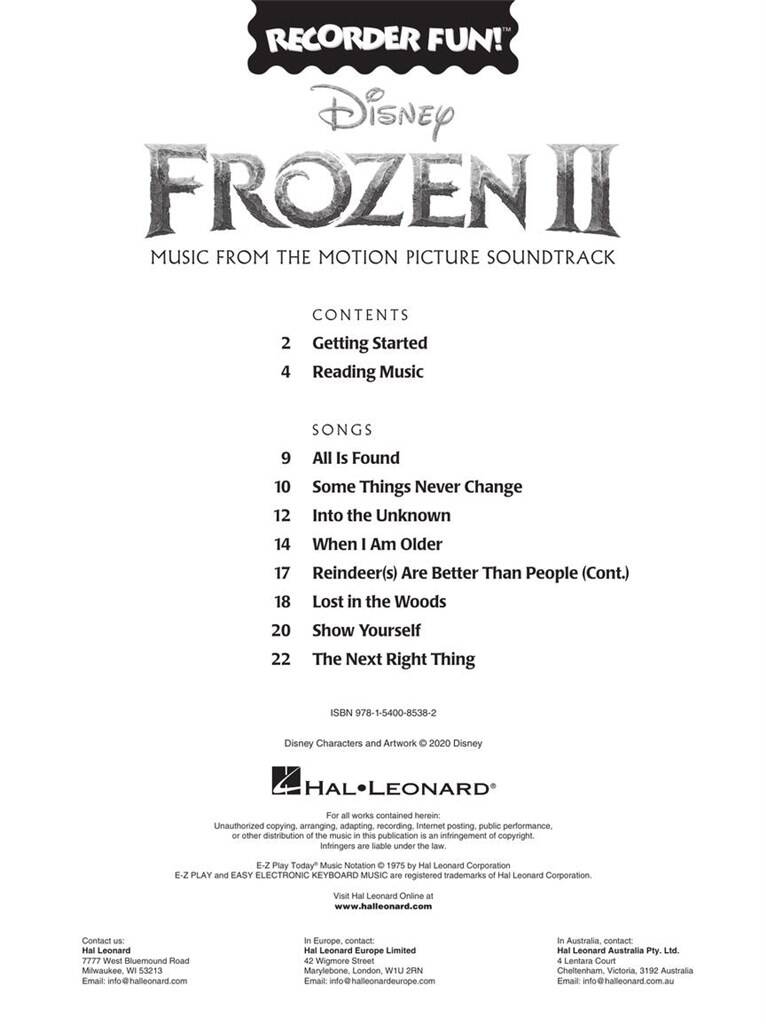 Kristen Anderson-Lopez: Frozen 2: Blockflöte