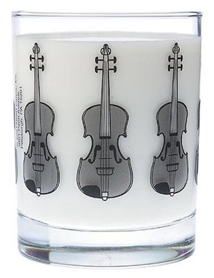 Clear Glass Tumbler: Violin