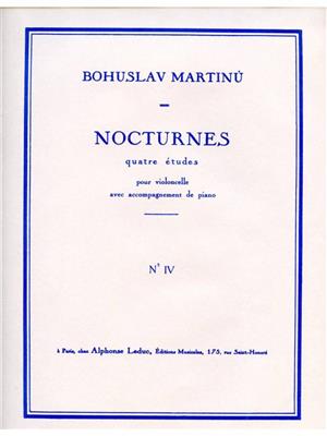 Bohuslav Martinu: Nocturnes H189 No.4: Cello mit Begleitung