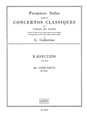Rodolphe Kreutzer: Premiers Solos Concertos Classiques - 18e concerto: Violine mit Begleitung