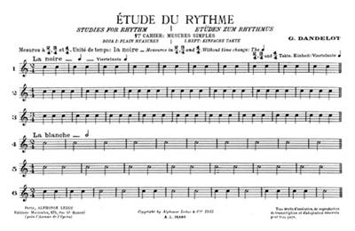 Georges Dandelot: Étude Du Rythme - Vol.1: Sonstoge Variationen