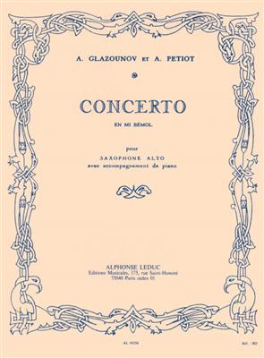 Alexander Glazunov: Concerto E-flat Opus 109: Altsaxophon mit Begleitung