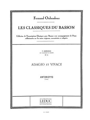 Antonietto: Antonietto: Adagio et Vivace: Fagott mit Begleitung