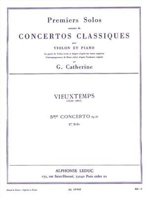 Henri Vieuxtemps: Premiers Solos Extraits de Concertos Classiques: Violine mit Begleitung