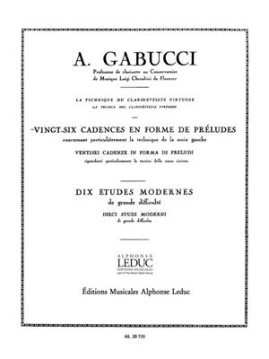 Agostino Gabucci: 26 Cadences en Forme de Preludes: Klarinette Solo