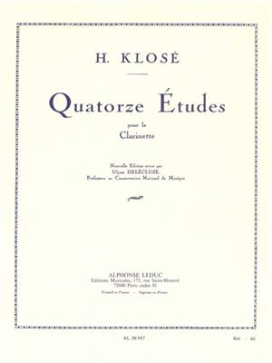 Hyacinthe-Eléonore Klosé: 14 Etudes pour la clarinette: Klarinette Solo