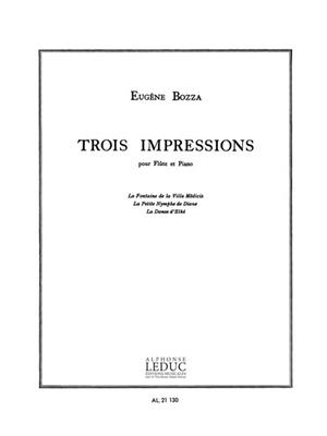 Eugène Bozza: 3 Impressions: Flöte mit Begleitung