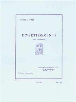 Eugène Bozza: Divertissements For Three Bassoons: Fagott Ensemble