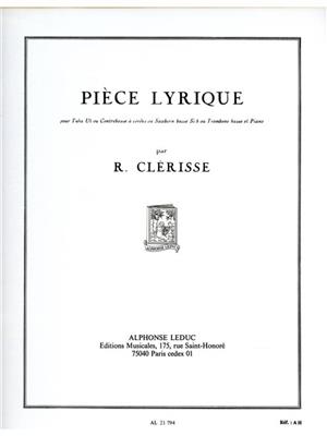 Robert Clerisse: Pièce Lyrique: Instrument im Tenor- oder Bassschlüssel