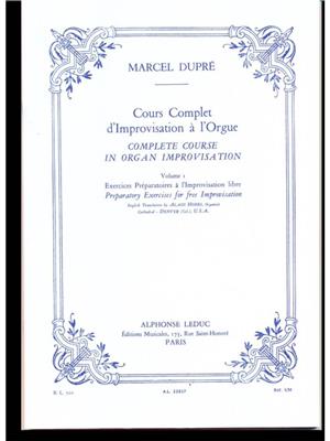 Cours complète d'improvisation à l'Orgue Vol. 1
