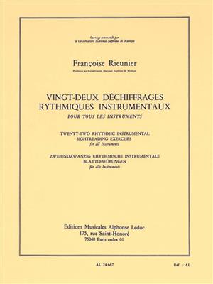 Françoise Rieunier: 22 Dechiffrages rythmiques instrumentaux: Sonstoge Variationen