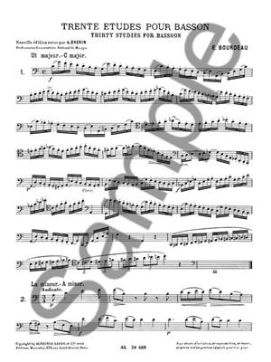 Bourdeau: 30 Etudes: Fagott Solo