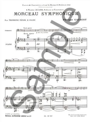 Philippe Gaubert: Morceau symphonique pour trombone ténor et piano: Posaune mit Begleitung
