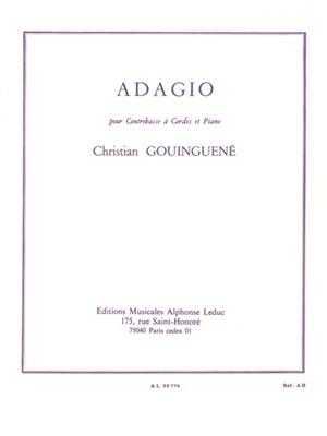 Christian Gouinguené: Adagio For Double Bass And Piano: Kontrabass mit Begleitung