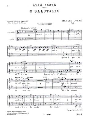 Marcel Dupré: Marcel Dupre: 4 Motets Op.9, No.1: O Salutaris: Frauenchor mit Begleitung