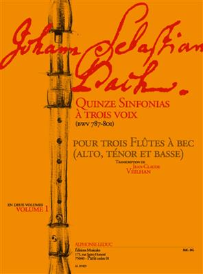 Johann Sebastian Bach: 15 Sinfonias for 3 Voices BWV 787-801, Vol. 1: Blockflöte Ensemble