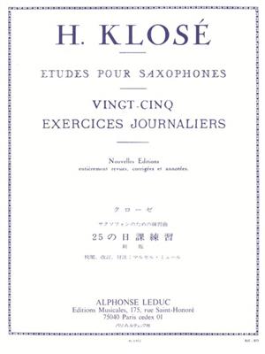 Hyacinthe-Eléonore Klosé: 25 Exercices journaliers: Saxophon