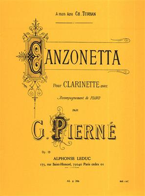 Gabriel Pierné: Canzonetta Op. 19: Klarinette mit Begleitung