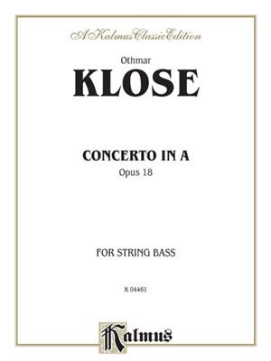 Othmar Klose: Concerto in A, Op. 18: Kontrabass Solo