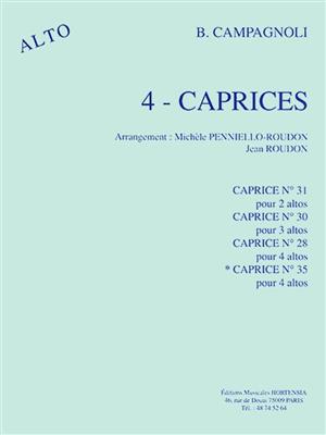 Bartolomeo Campagnoli: 4 Caprices no. 35: (Arr. Michèle Pennielle-Roudon): Viola Ensemble