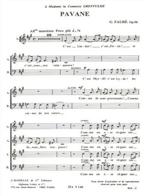 Gabriel Fauré: Pavane Op.50: Gemischter Chor mit Begleitung