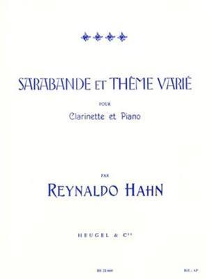 Reynaldo Hahn: Sarabande Et Theme Varie: Klarinette mit Begleitung