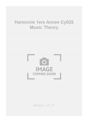 Harmonie 1ere Annee Cy025 Music Theory