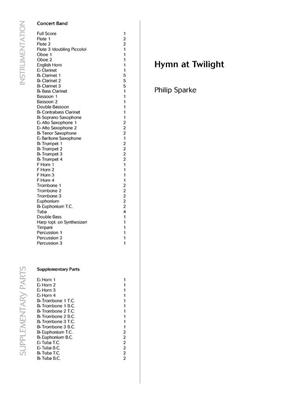 Philip Sparke: Hymn at Twilight: Blasorchester