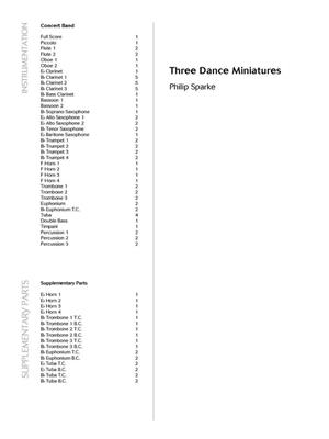 Philip Sparke: Three Dance Miniatures: Blasorchester