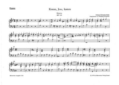 Johann Sebastian Bach: Motet No.5 Komm, Jesu, komm BWV 231: Orgel