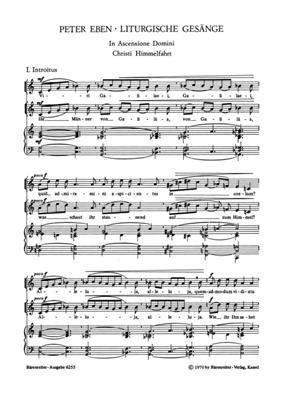 Petr Eben: In Ascensione Domini: Gemischter Chor mit Klavier/Orgel