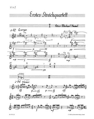 Peter Michael Hamel: String Quartet: Streichquartett