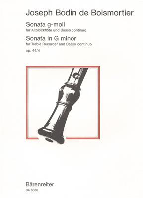 Joseph Bodin de Boismortier: Sonate 4 g minor Opus 44: Altblockflöte mit Begleitung