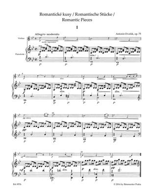 Antonín Dvořák: Romantic Pieces for Violin and Piano op. 75: Violine mit Begleitung