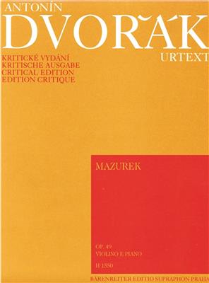 Antonín Dvořák: Mazurek: Violine mit Begleitung