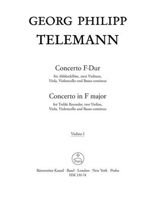 Georg Philipp Telemann: Concerto For Treble Recorder In F: Kammerensemble
