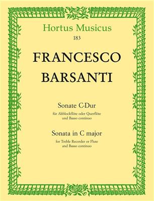 Francesco Barsanti: Sonate C-Dur Opus 1/2: Altblockflöte mit Begleitung