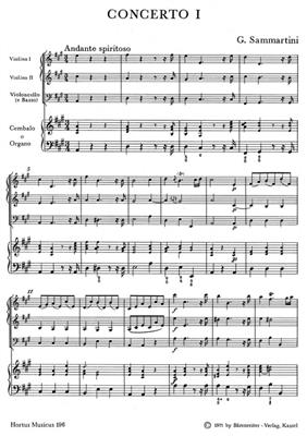 Giovanni Battista Sammartini: Concerto 1 Amaj Cembalo Score & parts: Orchester mit Solo