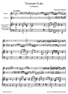 Giovanni Legrenzi: Triosonate G: Violin Duett