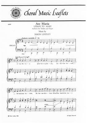 Lindsey Simon: Ave Maria: Gemischter Chor mit Begleitung