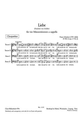Franz Schubert: Liebe D983: Männerchor mit Begleitung