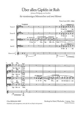 Franz Liszt: Über allen Gipfeln ist Ruh: Männerchor mit Begleitung