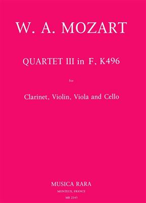 Wolfgang Amadeus Mozart: Quartett Nr. 3 F nach KV 496: Streichquartett