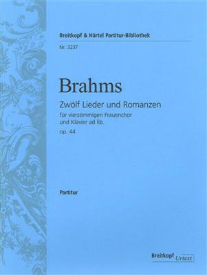 Johannes Brahms: Zwölf Lieder u. Romanzen op.44: Frauenchor mit Klavier/Orgel