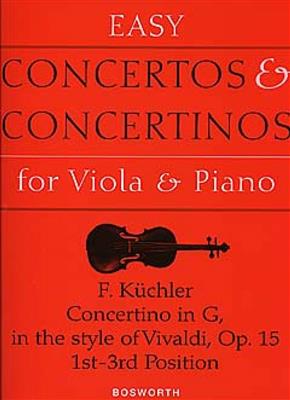 Ferdinand Küchler: Concertino in G in the style of Vivaldi Op. 15: Viola mit Begleitung