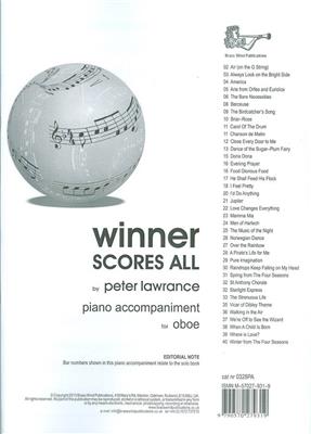 Winner Scores All For Oboe - Piano Accompaniment: (Arr. Peter Lawrance): Oboe mit Begleitung